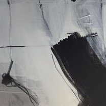 Silver Landscape 11 - 50x100 cm | mixed media