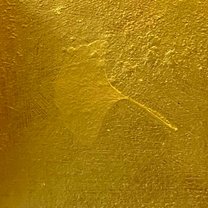 Beneath of Outer - 15x15x3 cm | steel, oil, gold detail