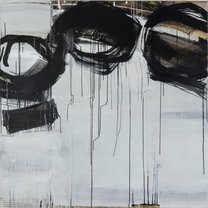 Silver Landscape 2 - 140x140 cm | mixed media